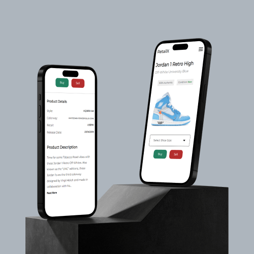 shoe store ui mockup